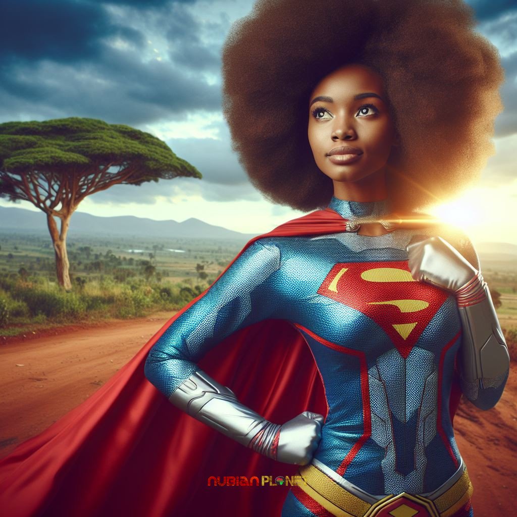 Beautiful African women superheroes 